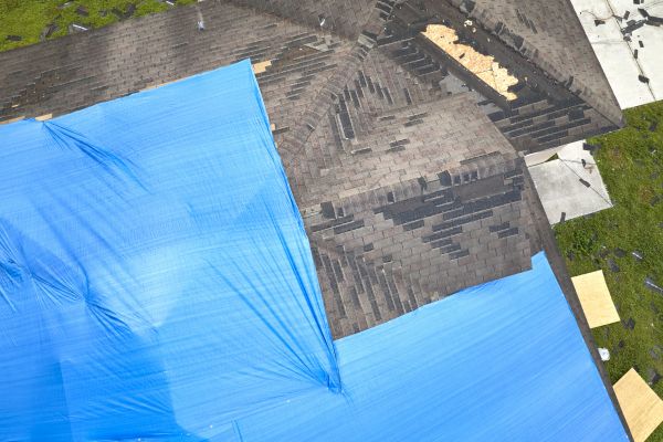 Storm Damage Roof Tarping in New Milford